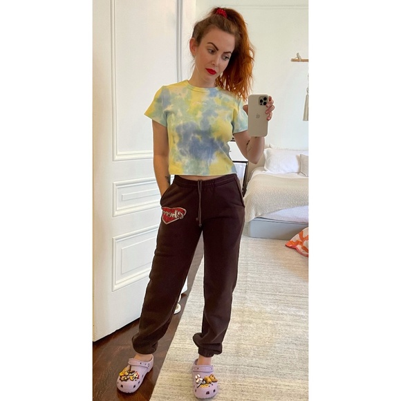 Cherry LA Valentines Day Sweat Pants Espresso XS - Picture 10 of 11